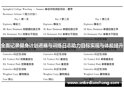 全面记录健身计划进展与训练日志助力目标实现与体能提升